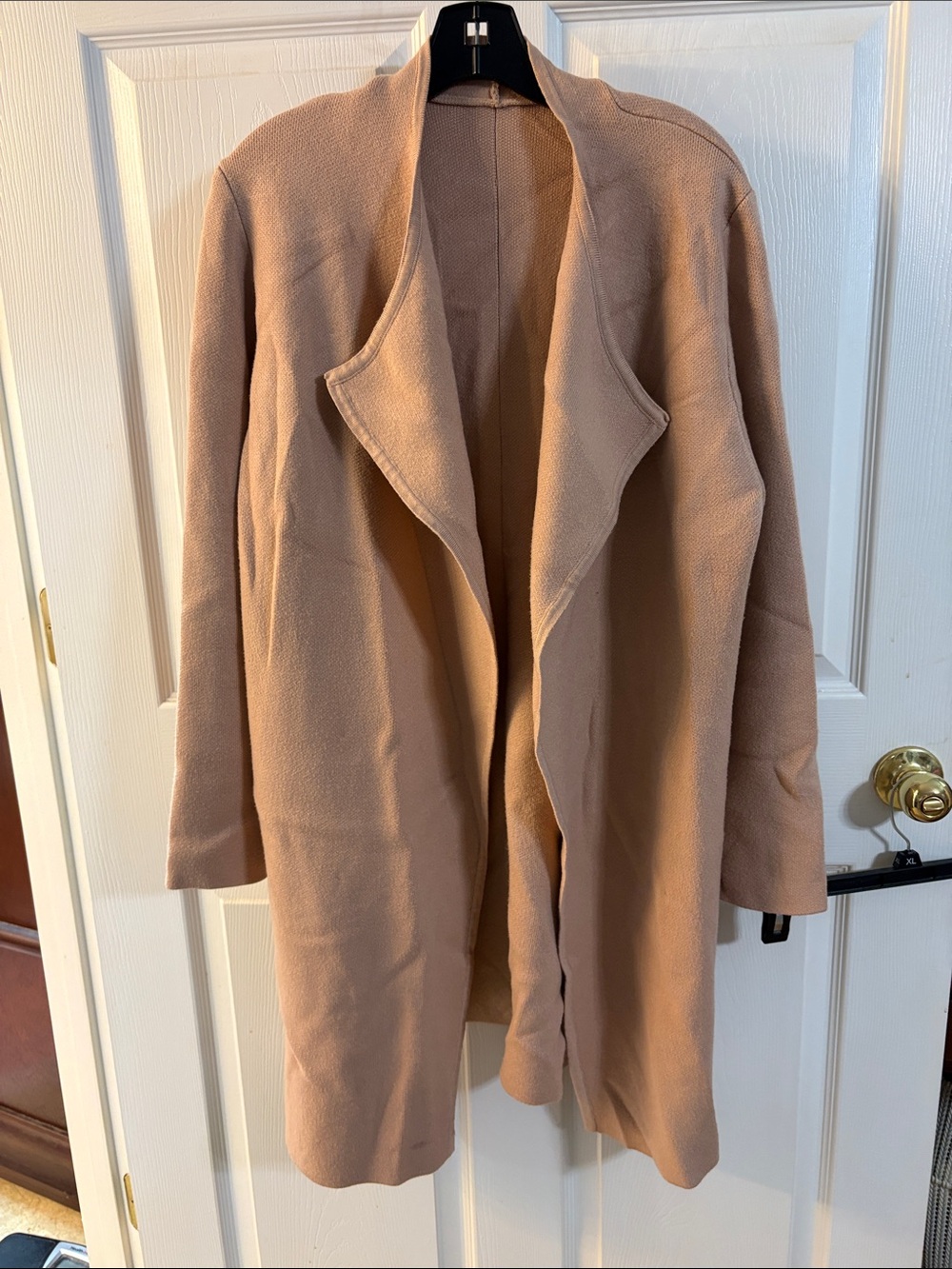 Chicwish Open-Front Long Trench Coat - Camel Beige